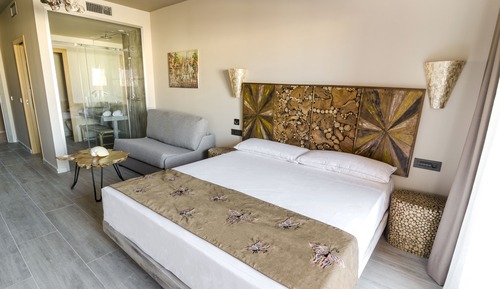 Habitación con 1 cama doble o 2 individuales, vistas a la piscina