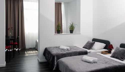 Suite estudio Confort, 2 camas individuales, no fumadores, cocina básica