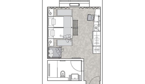 Habitación Confort con 1 cama doble o 2 individuales, vistas al parque