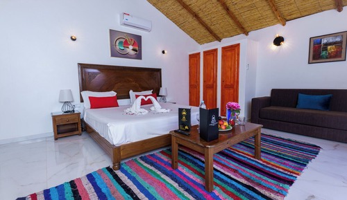 Bungalow de lujo, 1 cama de matrimonio grande, vistas al jardín