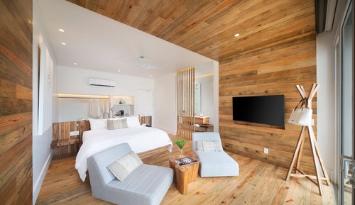 Habitación Deluxe, 1 cama de matrimonio grande, piscina privada, vistas al jardín