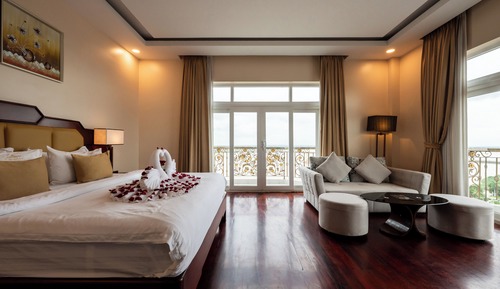 Habitación doble, balcón, vistas al río (Mekong)