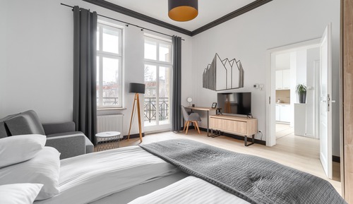 Suite estudio, balcón