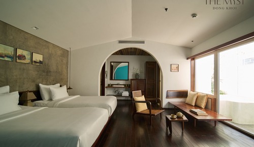 Habitación con 2 camas individuales, balcón (Saigon)