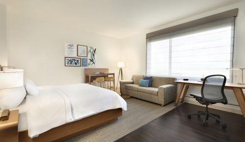Estudio, 1 cama de matrimonio grande con sofá cama
