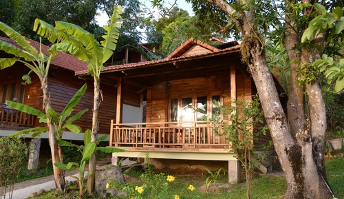 Bungalow, frente a la playa