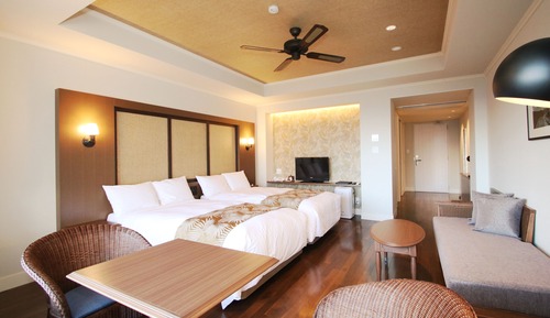 Habitación de lujo con 2 camas individuales, no fumadores, vistas al mar (Vista, 1F)