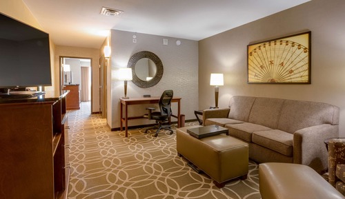 Suite, 1 cama de matrimonio grande con sofá cama, frigorífico y microondas (2 Rooms)