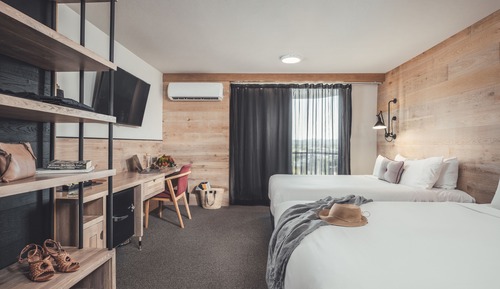 Habitación Deluxe, 2 camas de matrimonio, vistas a la ciudad