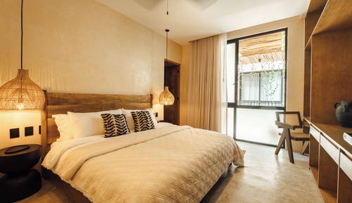 Apartamento, 1 cama de matrimonio grande con sofá cama, balcón, vistas al jardín