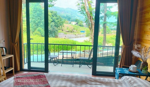 Habitación doble, patio, vistas al río