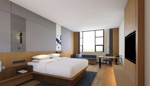 Habitación superior, 1 cama de matrimonio grande, vistas a la ciudad