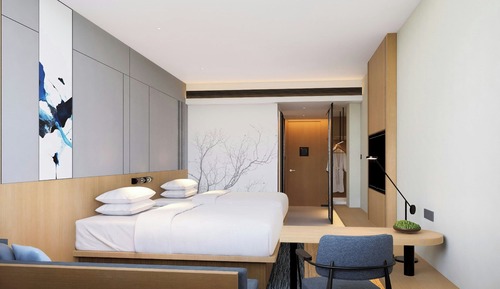 Habitación estándar, 2 camas dobles, vistas a la ciudad