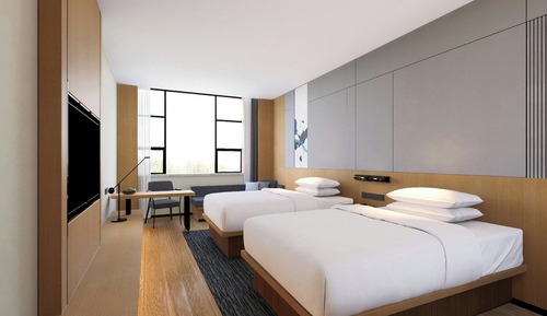 Habitación superior, 2 camas dobles, vistas a la ciudad