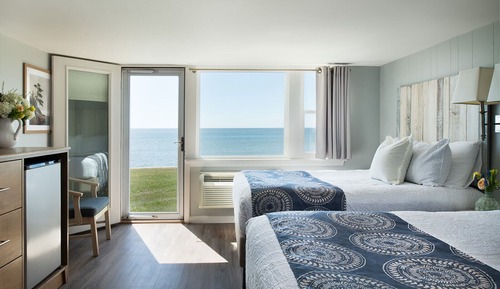 Habitación, 2 camas dobles, vistas al mar (First Floor, Lower Building)