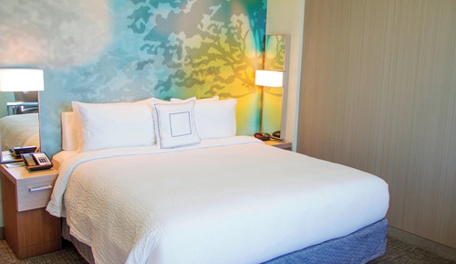 Habitación, 1 cama de matrimonio grande con sofá cama, vistas al mar