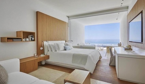 Habitación, 1 cama de matrimonio grande, vistas parciales al mar