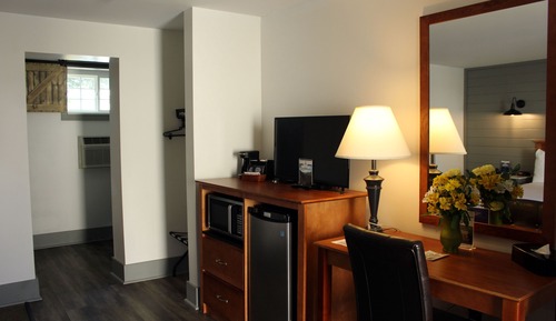 Habitación estándar doble, frigorífico y microondas, planta baja
