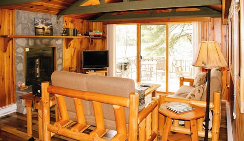 Cabaña Premium, 2 habitaciones, chimenea, vistas al lago