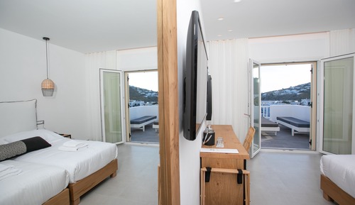 Habitación familiar, 2 habitaciones, balcón, vistas al mar