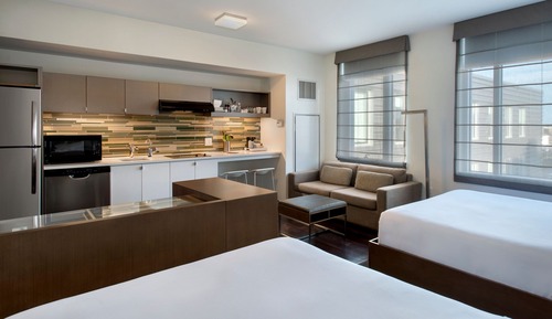 Suite estudio, 2 camas de matrimonio