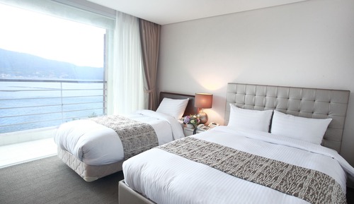 Habitación Deluxe con 2 camas individuales, no fumadores, vistas al mar