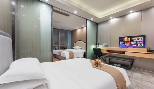 Habitación ejecutiva con 2 camas individuales, vistas a la ciudad