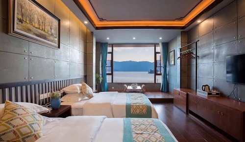 Habitación estándar con 2 camas individuales, vistas al lago