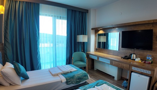 Habitación clásica con 2 camas individuales, balcón, vistas a la montaña
