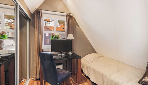 Apartamento Deluxe, 2 habitaciones, chimenea, vistas a la ciudad
