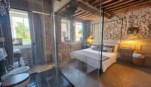 Habitación romántica doble, vistas al patio