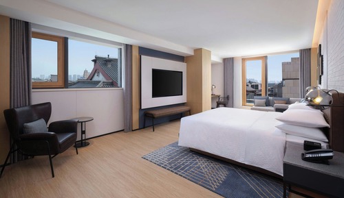 Habitación superior, 2 camas dobles, vistas a la ciudad
