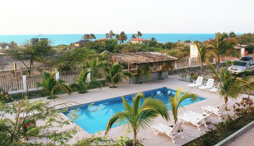 Habitación cuádruple, balcón, vistas a la piscina