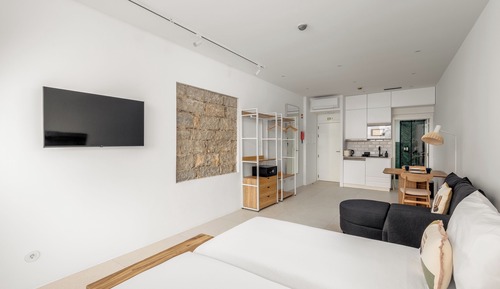 Estudio Deluxe, 2 camas individuales, balcón