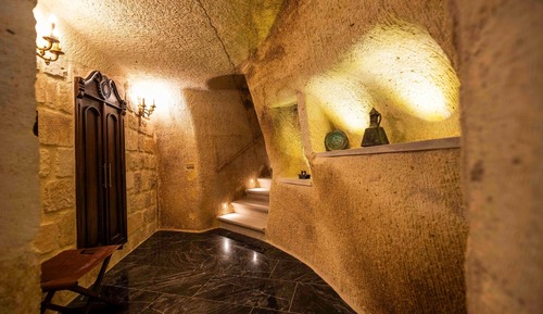 Suite junior, 1 cama doble, chimenea (Cave Duplex, Bathtub)