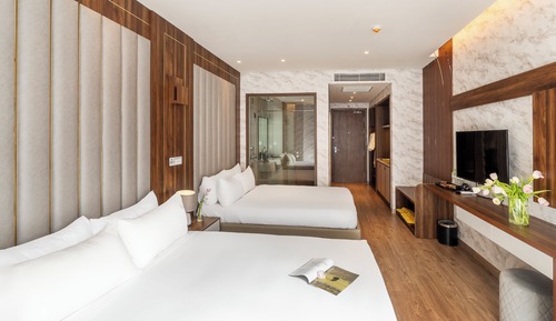 Habitación cuádruple, vistas al jardín