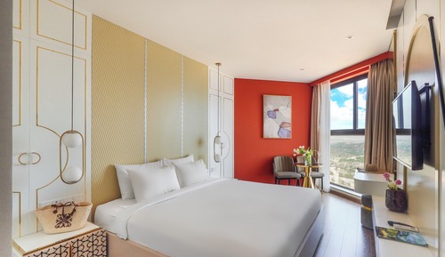 Habitación, 1 cama de matrimonio grande, vistas al mar