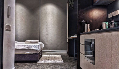 Estudio Deluxe, 1 cama doble, vistas a la ciudad