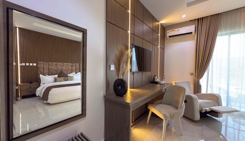 Habitación presidencial doble, balcón, vistas al jardín
