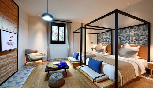 Habitación estándar con 2 camas individuales, vistas al jardín