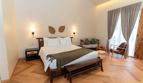 Habitación de lujo con 2 camas individuales, vistas al jardín