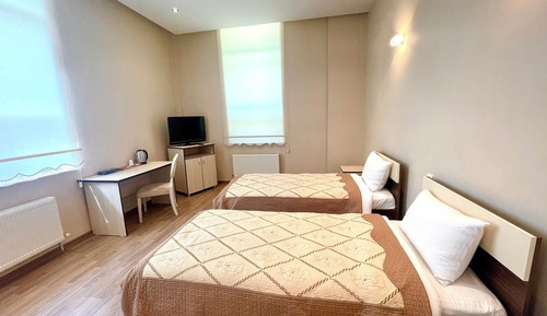 Habitación estándar con 2 camas individuales, vistas al jardín