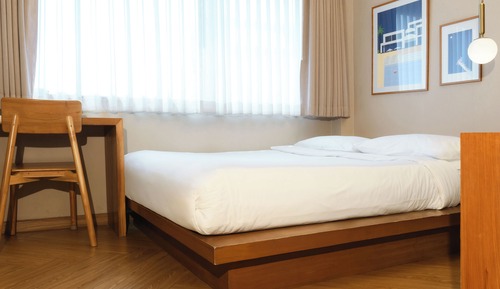 Habitación doble, 1 cama de matrimonio, baño privado, vistas a la ciudad