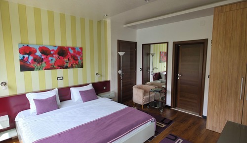 Habitación básica doble, balcón, vistas al jardín