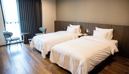 Habitación Deluxe con 2 camas individuales, vistas a la ciudad