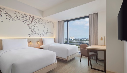 Habitación Deluxe, 2 camas dobles, vistas a la ciudad