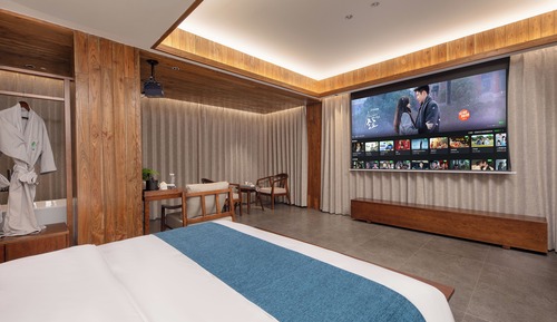 Habitación de lujo doble, 1 cama de matrimonio, baño privado, vistas a la colina
