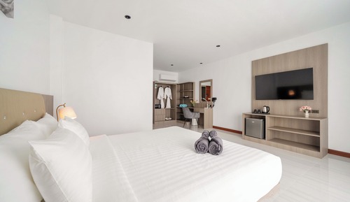Apartamento junior, balcón, vistas al mar