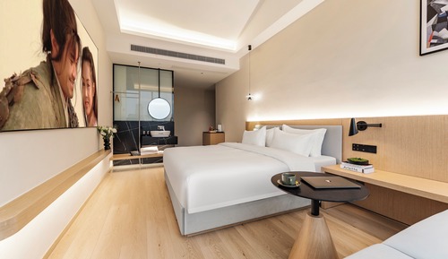 Habitación romántica, 1 cama de matrimonio grande, no fumadores, vistas a la ciudad
