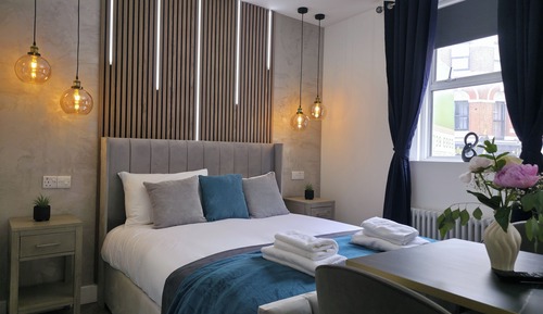 Suite estudio Deluxe, 1 cama de matrimonio, vistas a la ciudad